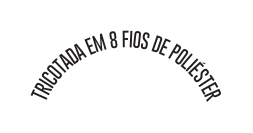 tricotada em 8 fios de poliéster